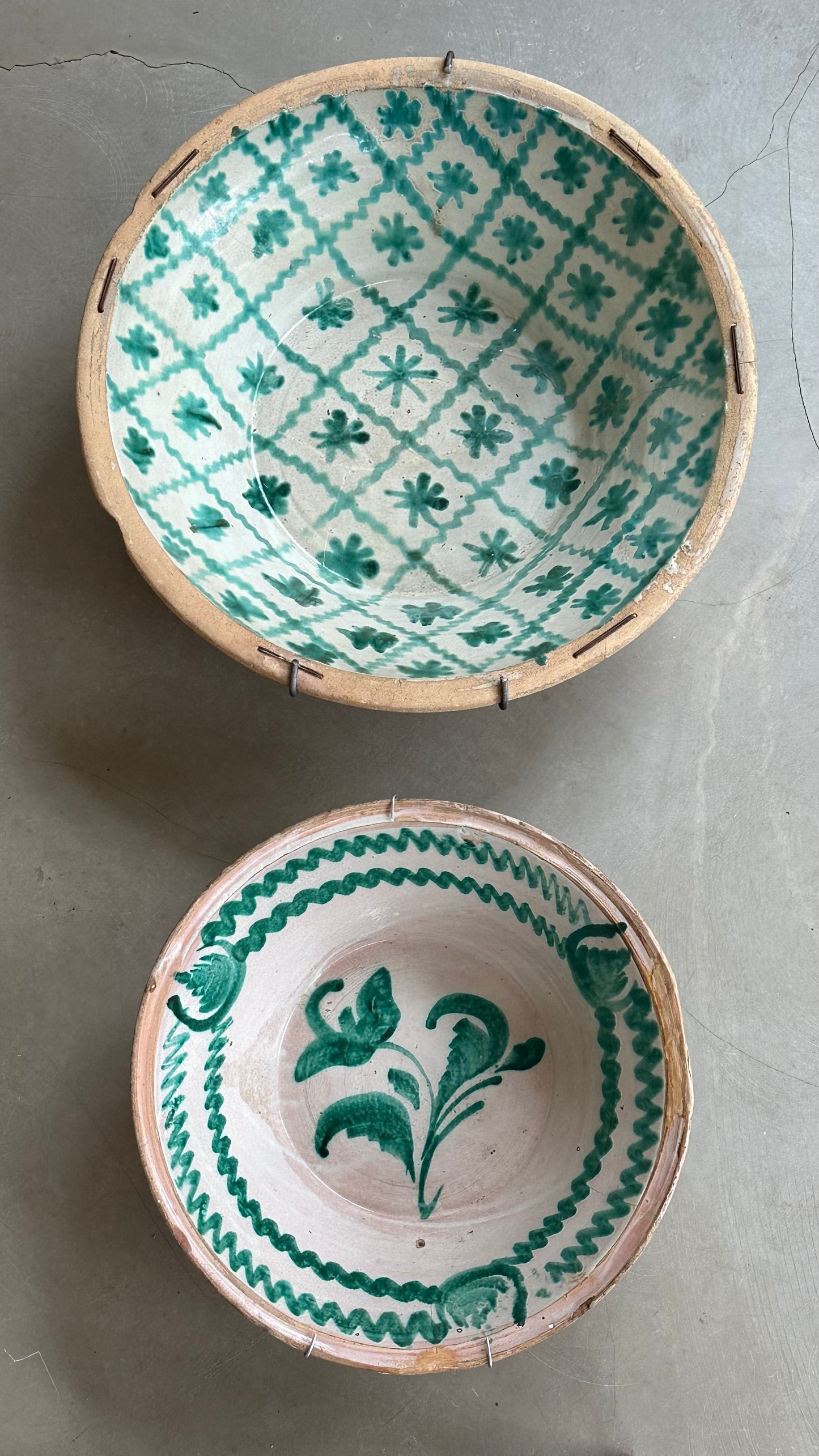 Spansk lerfad, Vintage Lebrillo, 36 cm.