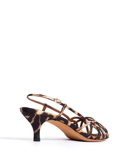 Scarlett 50 Kitten, Leopard Satin