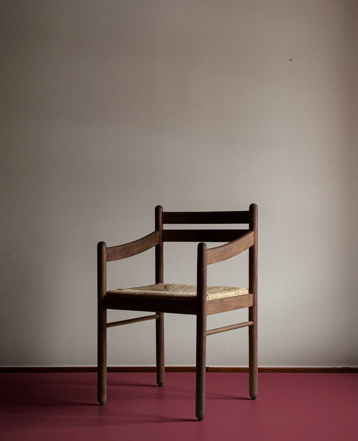 Træstol, oliebehandlet, vintage