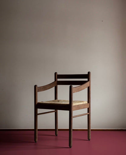 Træstol, oliebehandlet, vintage