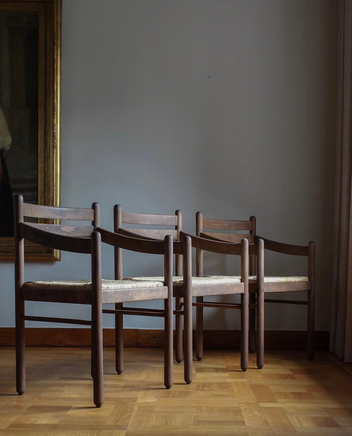 Træstol, oliebehandlet, vintage
