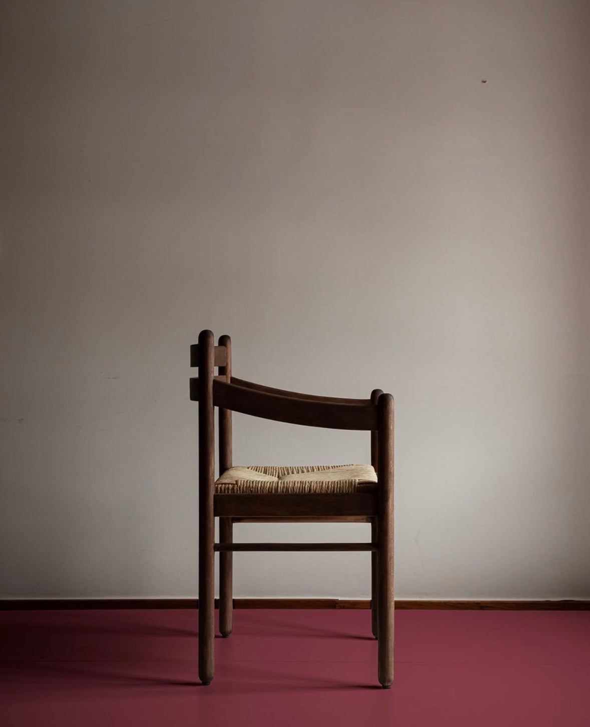 Træstol, oliebehandlet, vintage