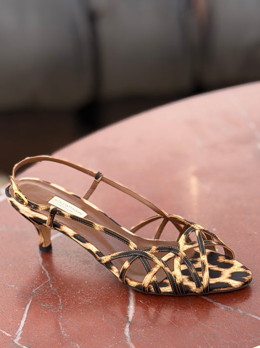Scarlett 50 Kitten, Leopard Satin