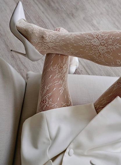 Rosa Lace Thights, Ivory