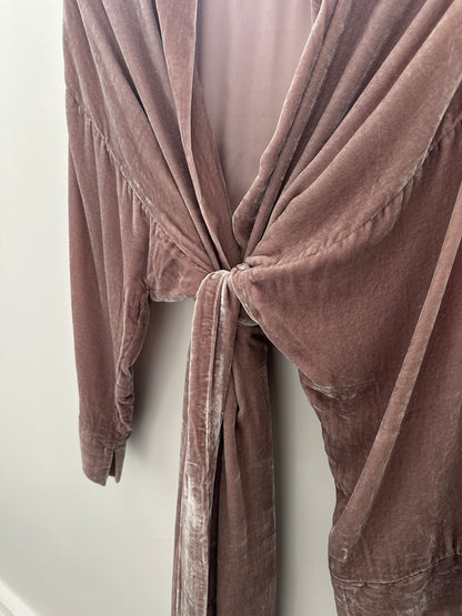 Silkekimono, Lavender Beige