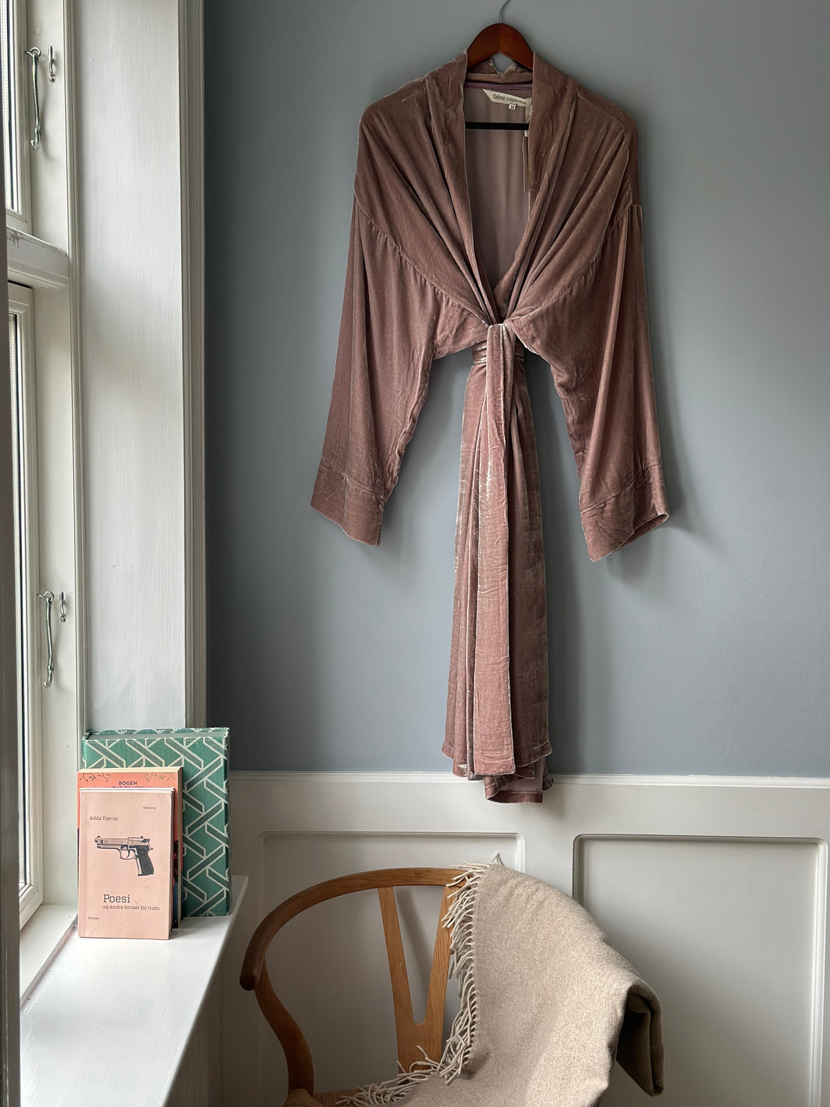 Silkekimono, Lavender Beige