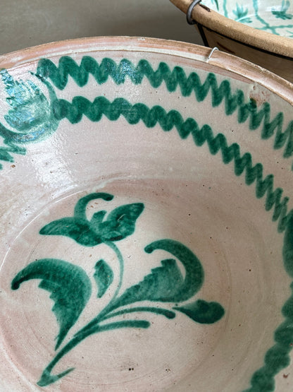 Spansk lerfad, Vintage Lebrillo, 36 cm.