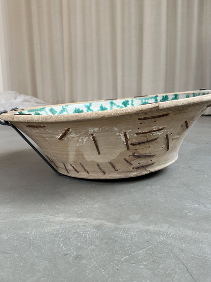 Spansk lerfad, Vintage Lebrillo, 64 cm.