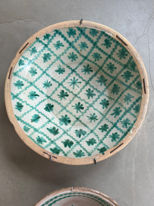 Spansk lerfad, Vintage Lebrillo, 64 cm.