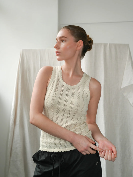 Proem Parades Nellie Ecru Tank Top