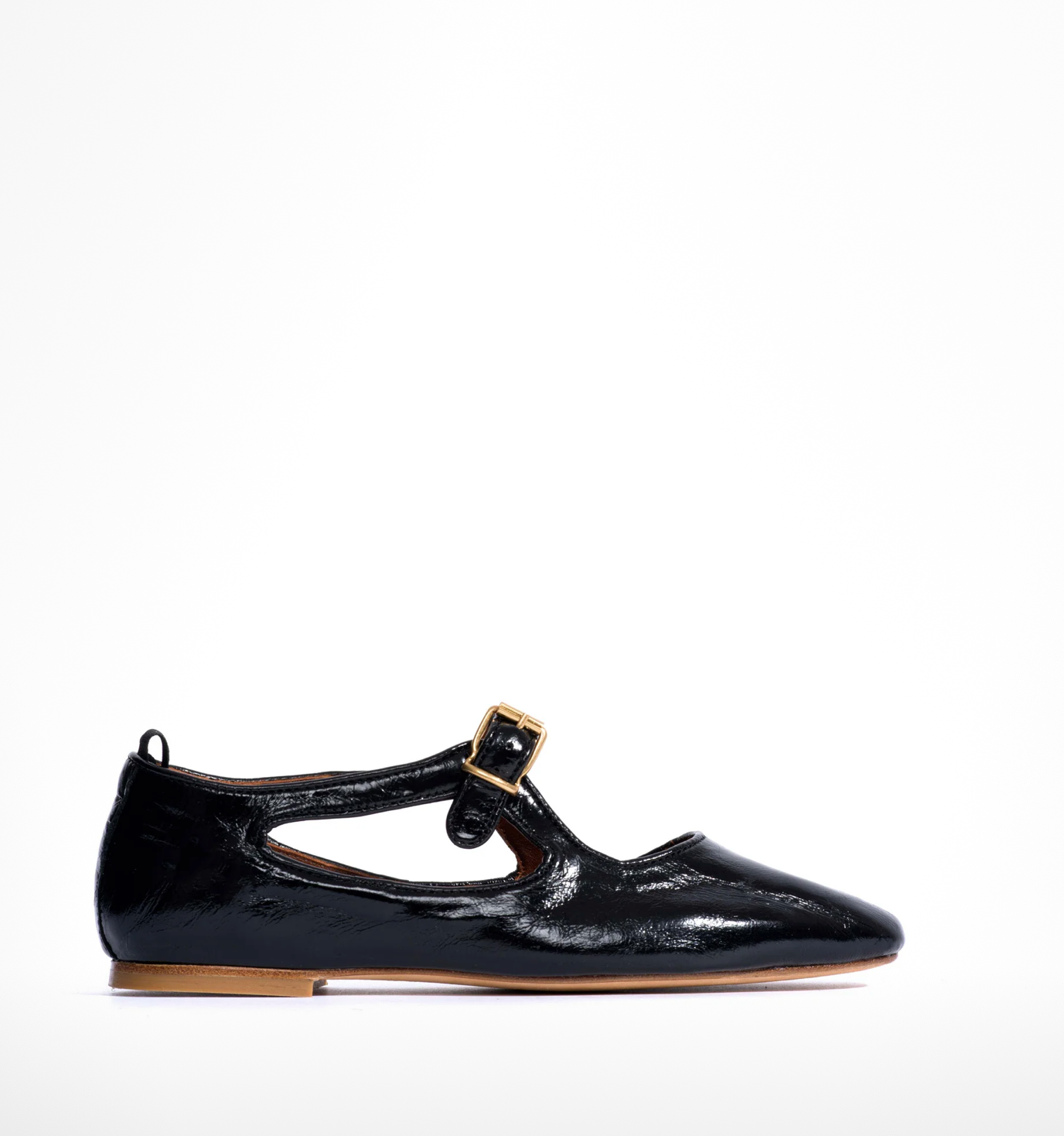 Praise Ballerina, Crinkled Polished Black