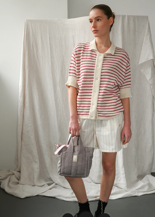 Proem Parades Lullu Polo Cardigan, Holly Berry