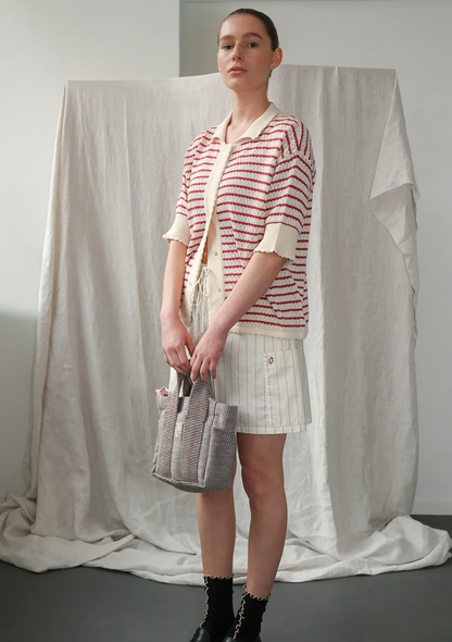 Proem Parades Lullu Polo Cardigan, Holly Berry