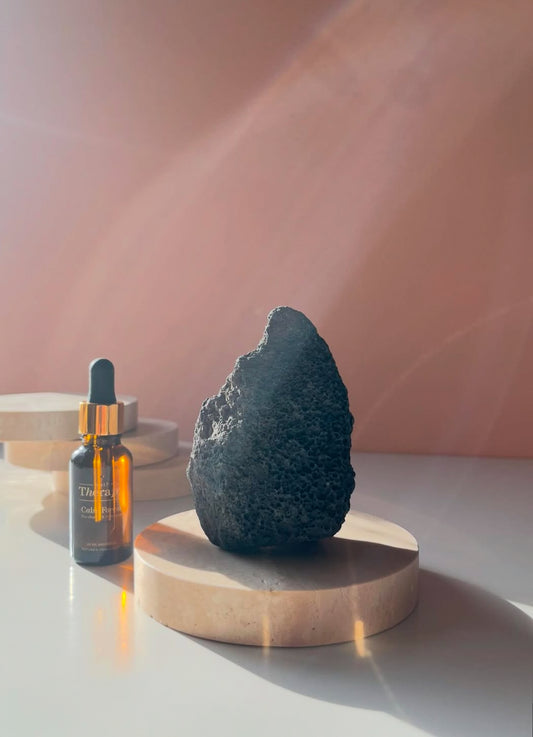 Travertin diffuser med lavasten