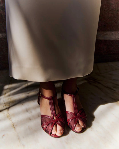 Sandaler Therese Pomegranate Mesh